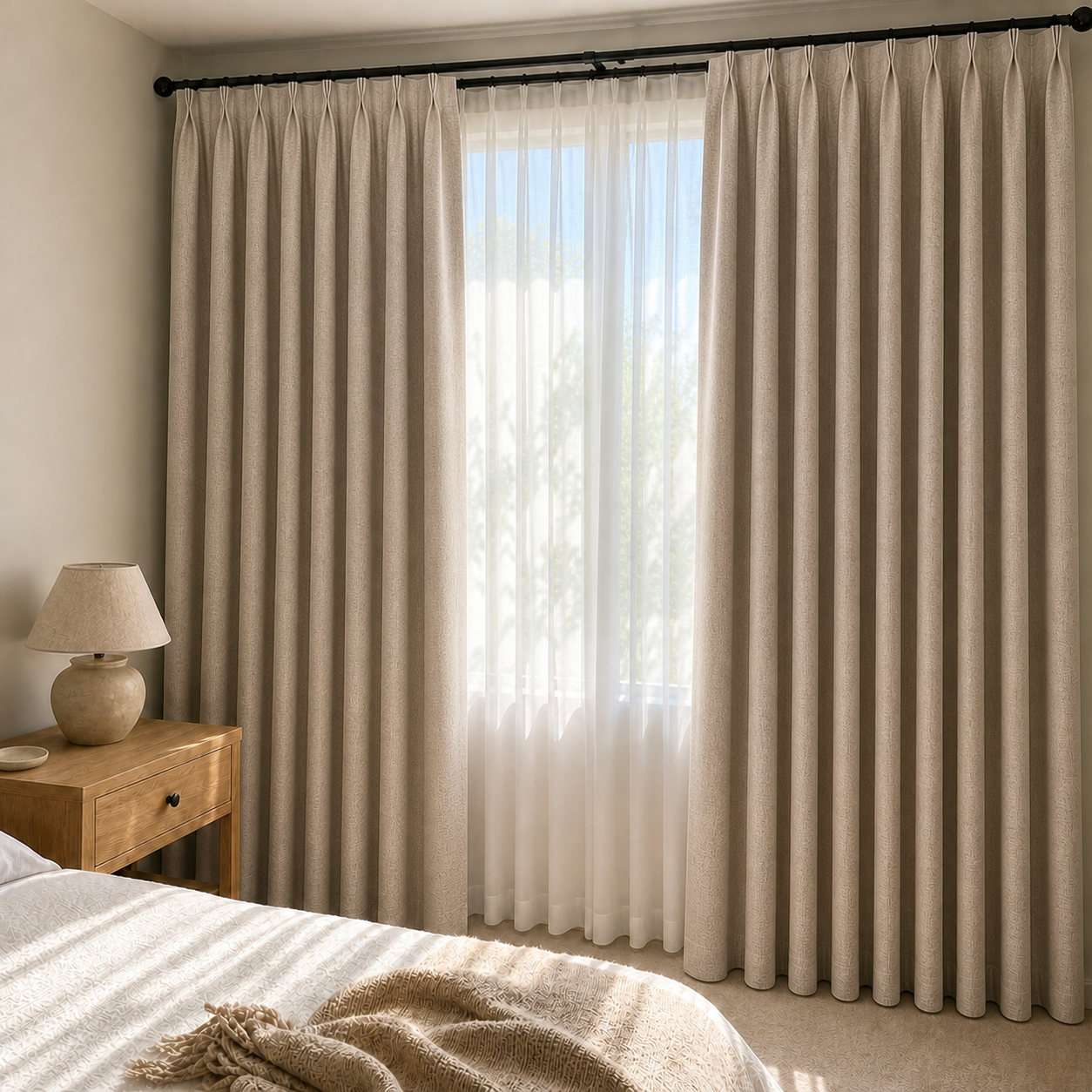 Textured Solid Linen Drapery