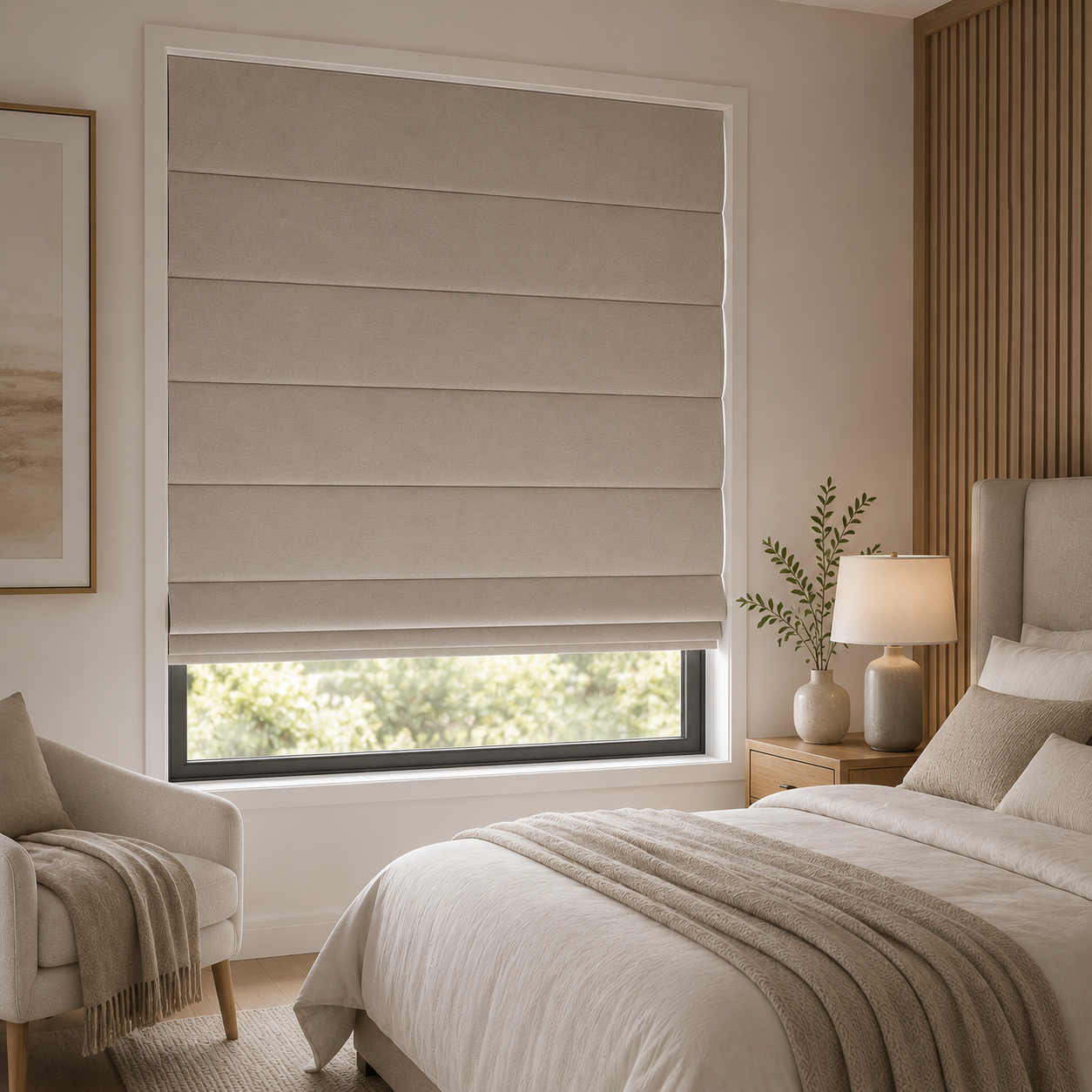 Cordless Blackout Roman Shades