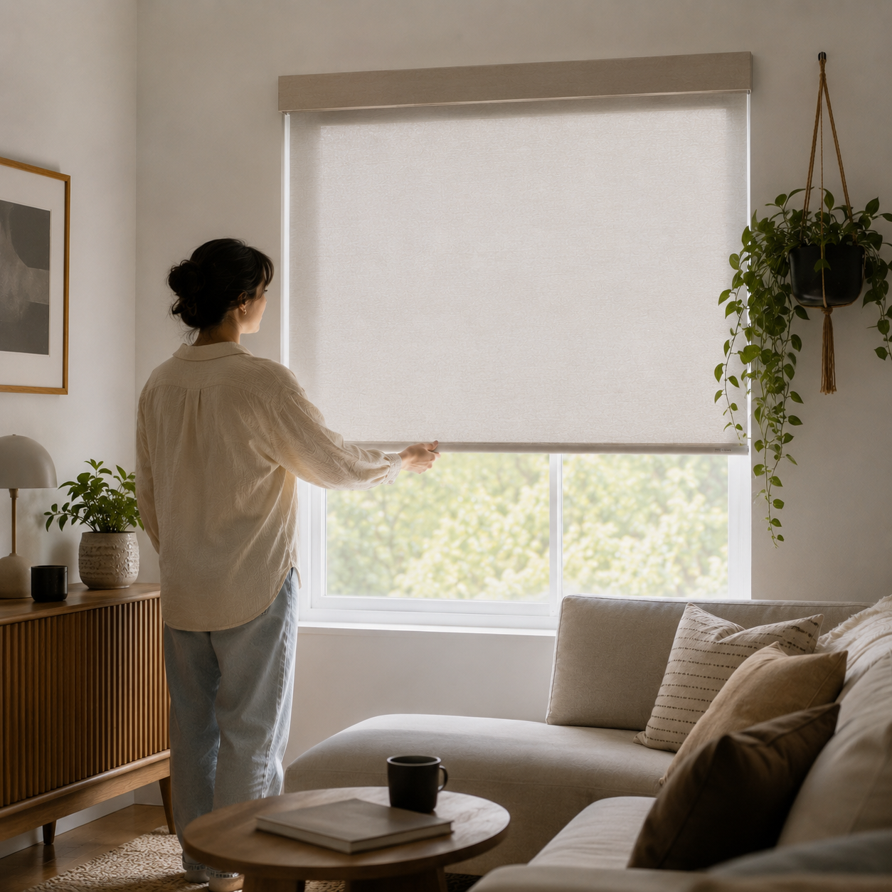 Cordless Light Filtering Roller Shades