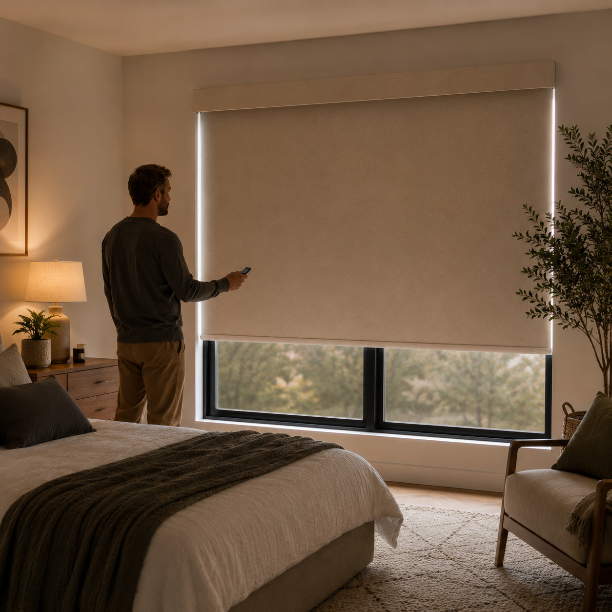 Smart Motorized Blackout Roller Shades