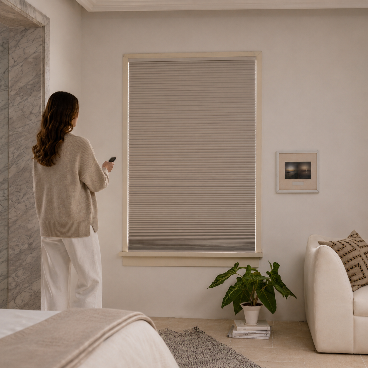 Smart Motorized Blackout Cellular Shades