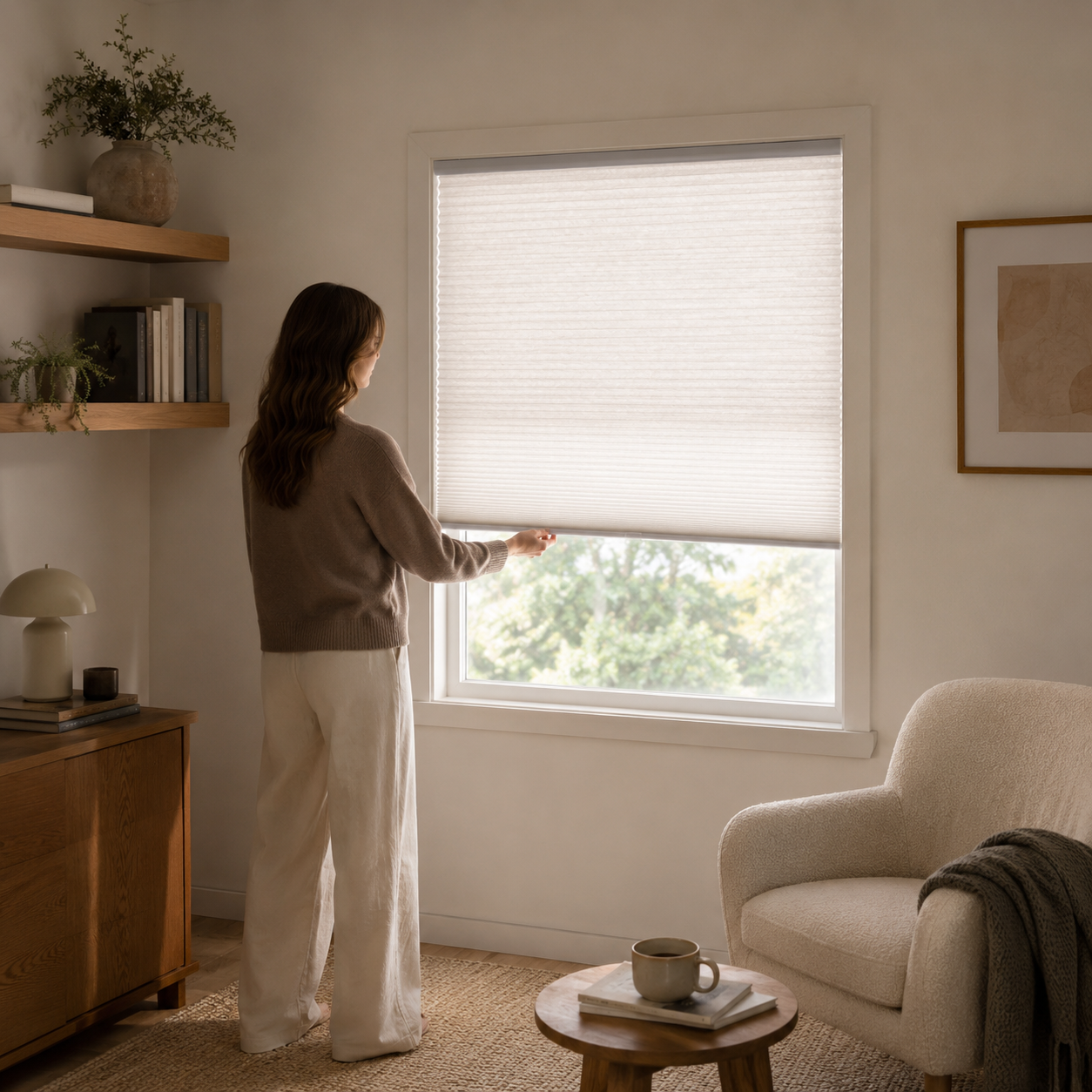 Cordless Light Filtering Cellular Shades