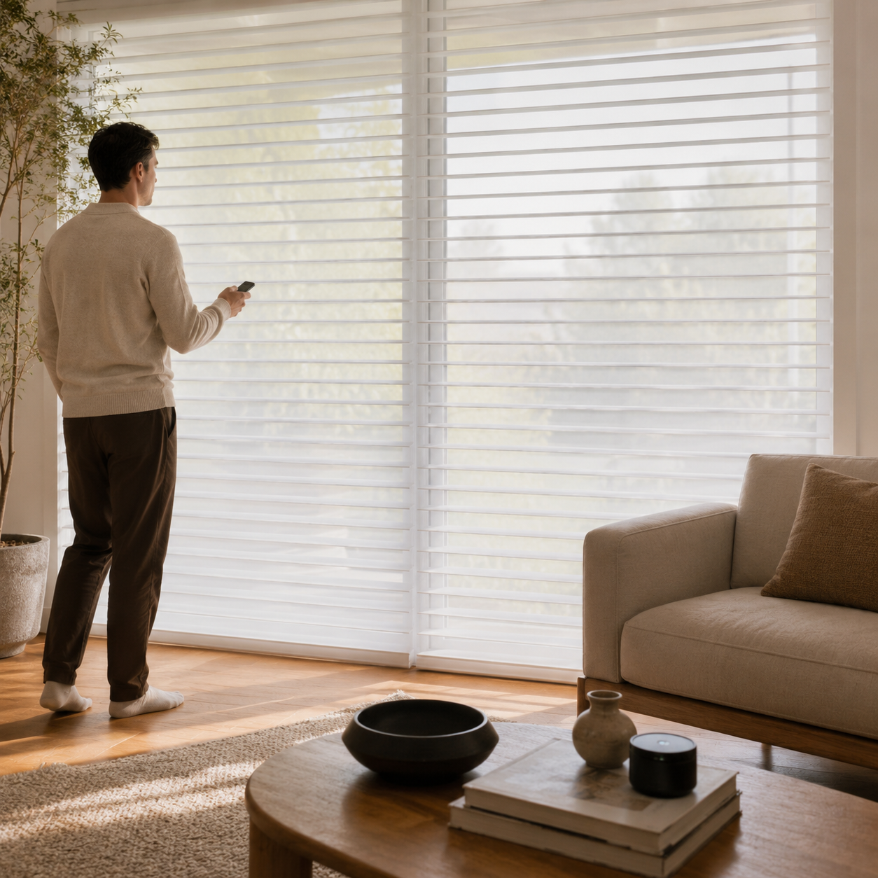 Smart Motorized Shangri-La Sheer Shades